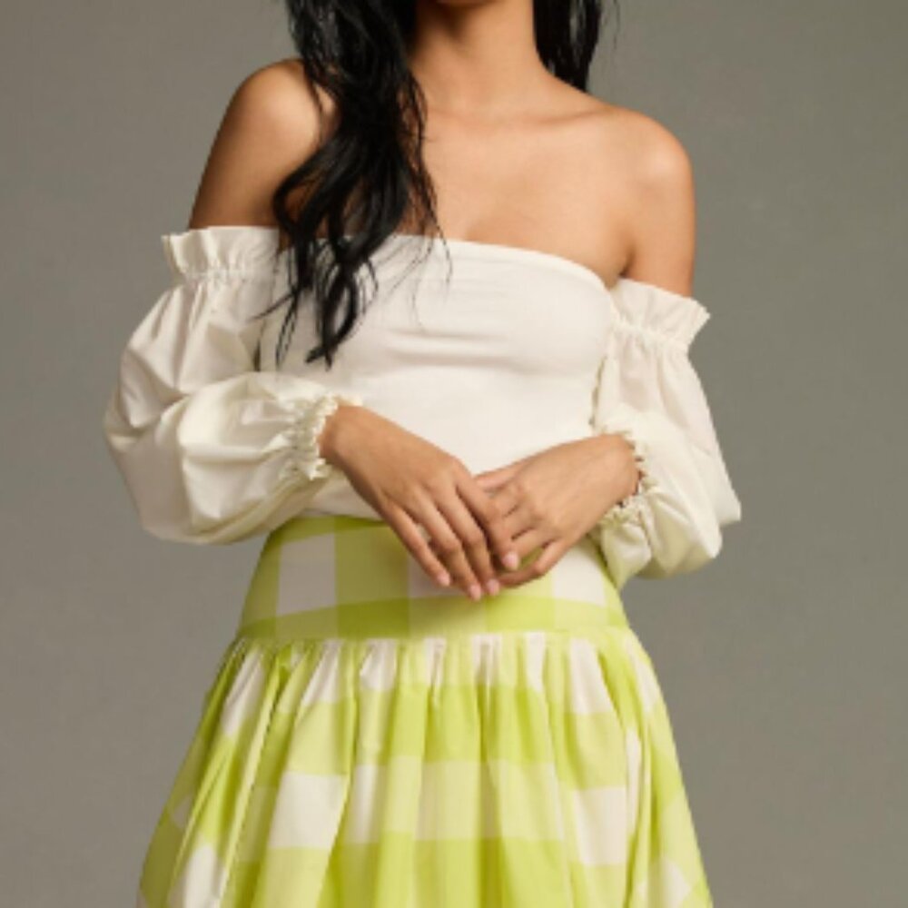 By Anthropologie Ruched Off-The-Shoulder Top